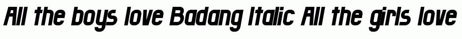 Badang Italic