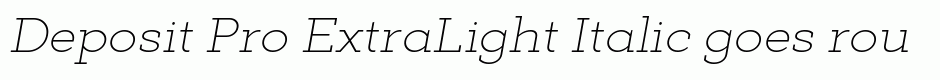 Deposit Pro ExtraLight Italic