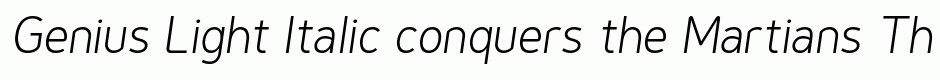 Genius Light Italic