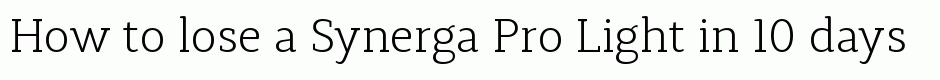 Synerga Pro Light