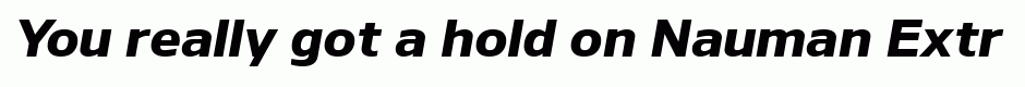 Nauman ExtraBold Italic