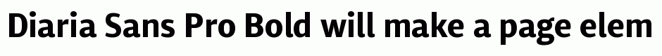 Diaria Sans Pro Bold