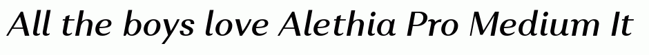Alethia Pro Medium Italic