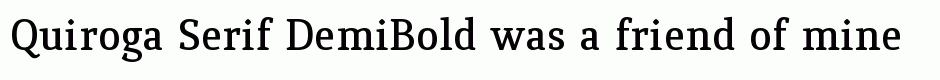 Quiroga Serif DemiBold