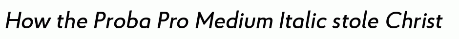 Proba Pro Medium Italic