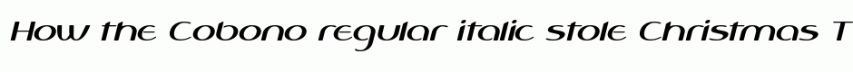 Cobono regular italic