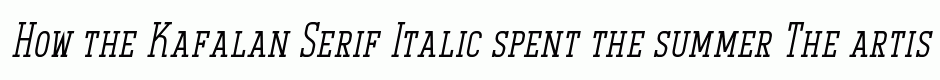 Kafalan Serif Italic