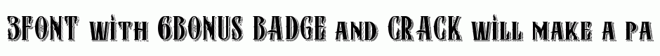 3FONT with 6BONUS BADGE and CRACK