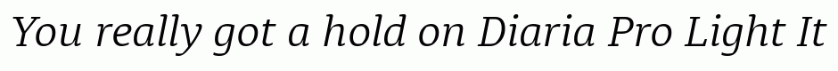 Diaria Pro Light Italic