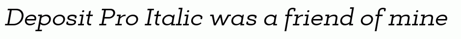 Deposit Pro Italic