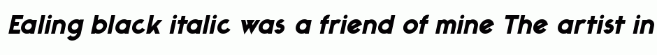 Ealing black italic