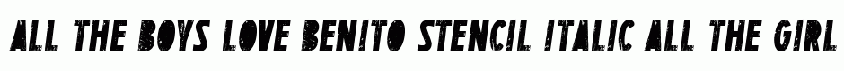 BENITO Stencil italic