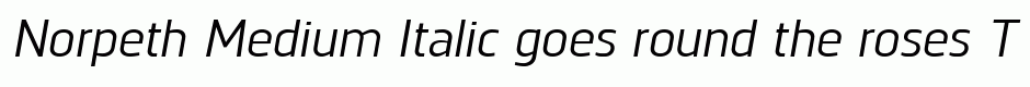 Norpeth Medium Italic