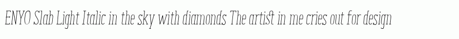 ENYO Slab Light Italic