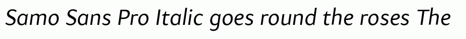 Samo Sans Pro Italic