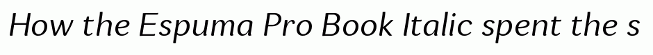 Espuma Pro Book Italic