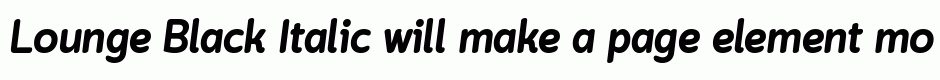 Lounge Black Italic