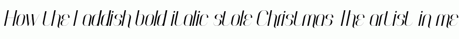 Faddish bold italic