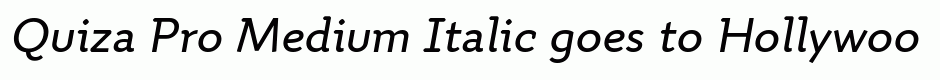Quiza Pro Medium Italic