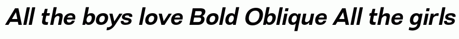 Bold Oblique