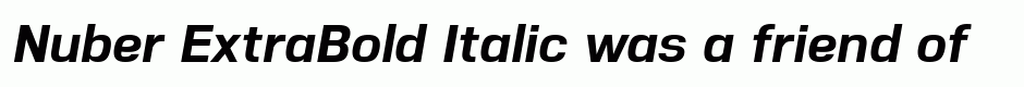 Nuber ExtraBold Italic
