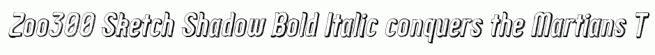 Zoo300 Sketch Shadow Bold Italic
