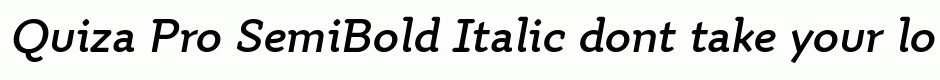 Quiza Pro SemiBold Italic