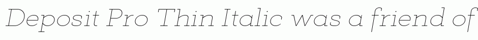 Deposit Pro Thin Italic