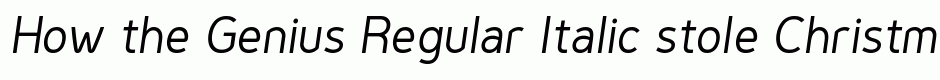 Genius Regular Italic