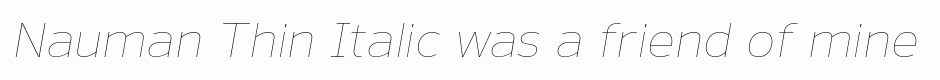 Nauman Thin Italic
