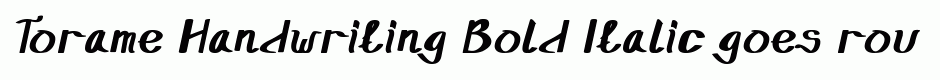 Torame Handwriting Bold Italic