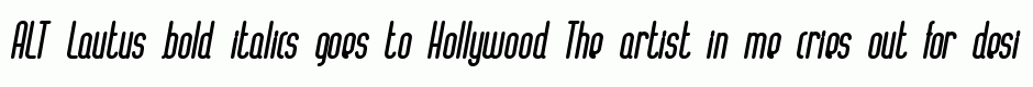 ALT Lautus bold italics