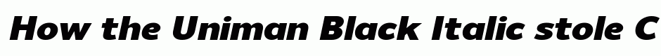 Uniman Black Italic