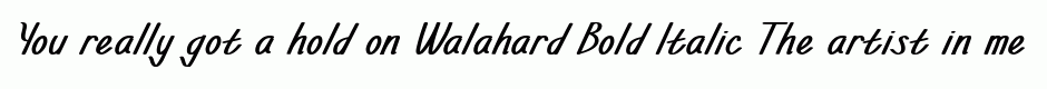 Walahard Bold Italic