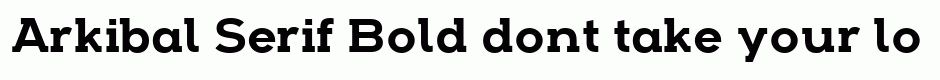 Arkibal Serif Bold