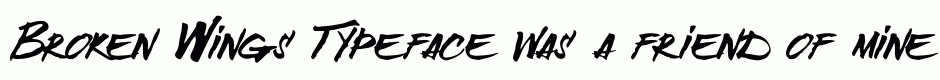Broken Wings Typeface