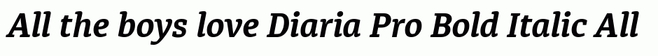 Diaria Pro Bold Italic
