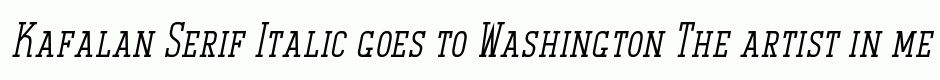 Kafalan Serif Italic
