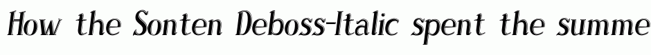 Sonten Deboss-Italic