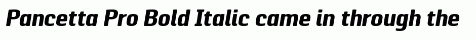 Pancetta Pro Bold Italic