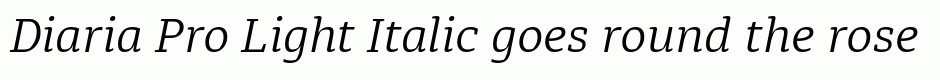 Diaria Pro Light Italic