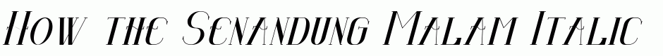 Senandung Malam Italic Bold