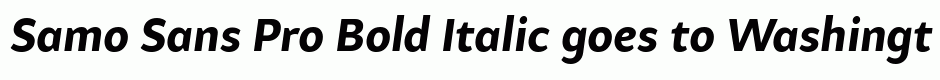 Samo Sans Pro Bold Italic