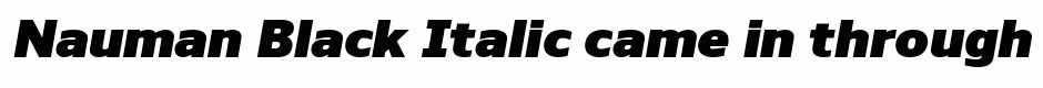 Nauman Black Italic
