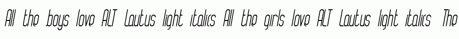 ALT Lautus light italics
