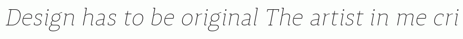 Synerga Pro Thin Italic