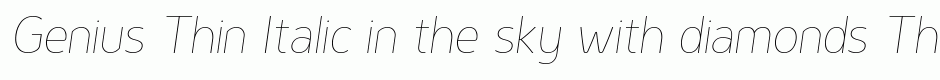 Genius Thin Italic