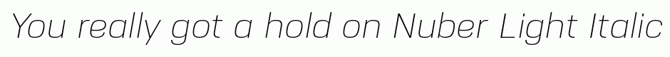 Nuber Light Italic