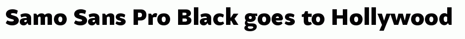 Samo Sans Pro Black