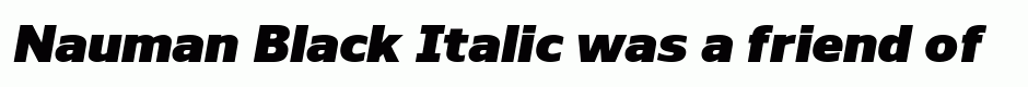 Nauman Black Italic